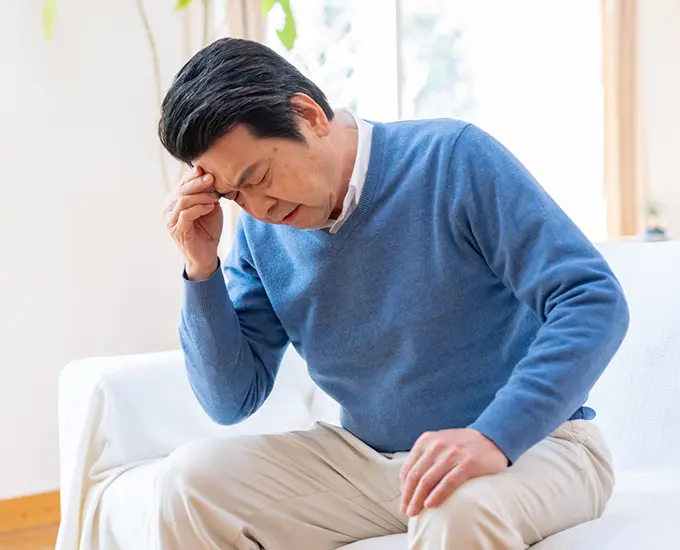 めまいの男性